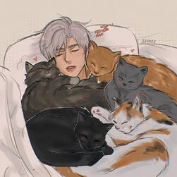sylus with kitties